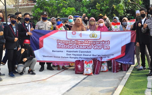 IDAQU, Polsek Cipondoh, dan Yayasan Daarul Qur’an Indonesia Bekerjasama Dalam Penanggulangan Covid-19